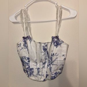 Reformation Linen Corset Top